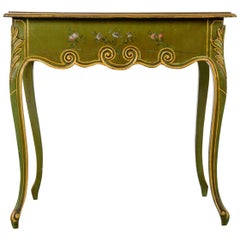 French 19th Century Hand Painted Polychrome Table