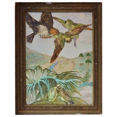 French 19th Century Hand Painted Porcelain Plaque French 19th Century Hand Painted Porcelain Plaque