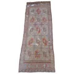 Antique French 19th Century Handwoven Runner Rug