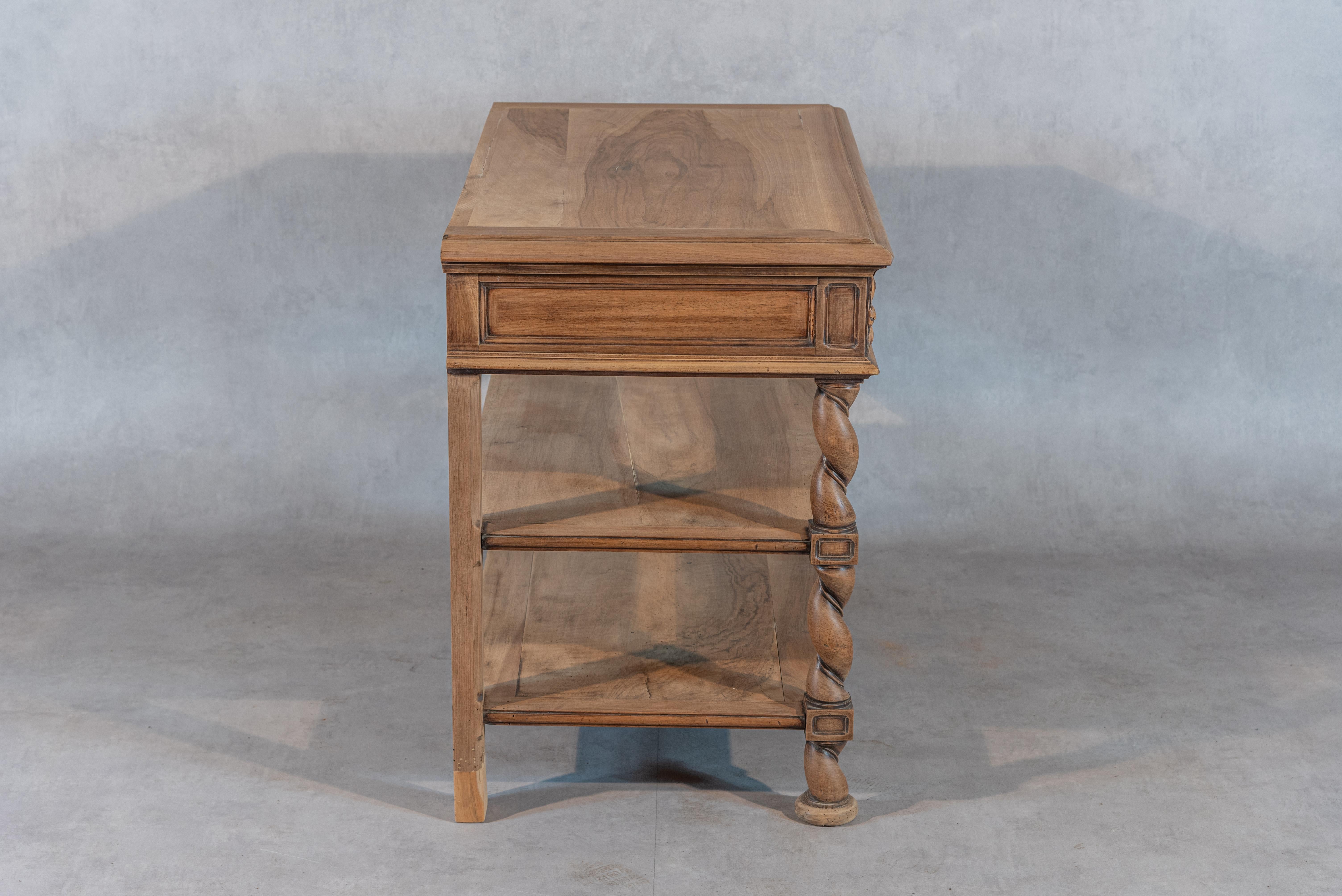 French 19th Century Henri II Style Bleached Desserte Console For Sale 2