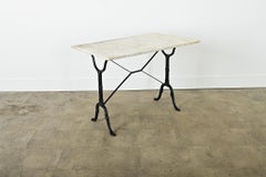 French 19th Century Iron and Marble Bistro Table