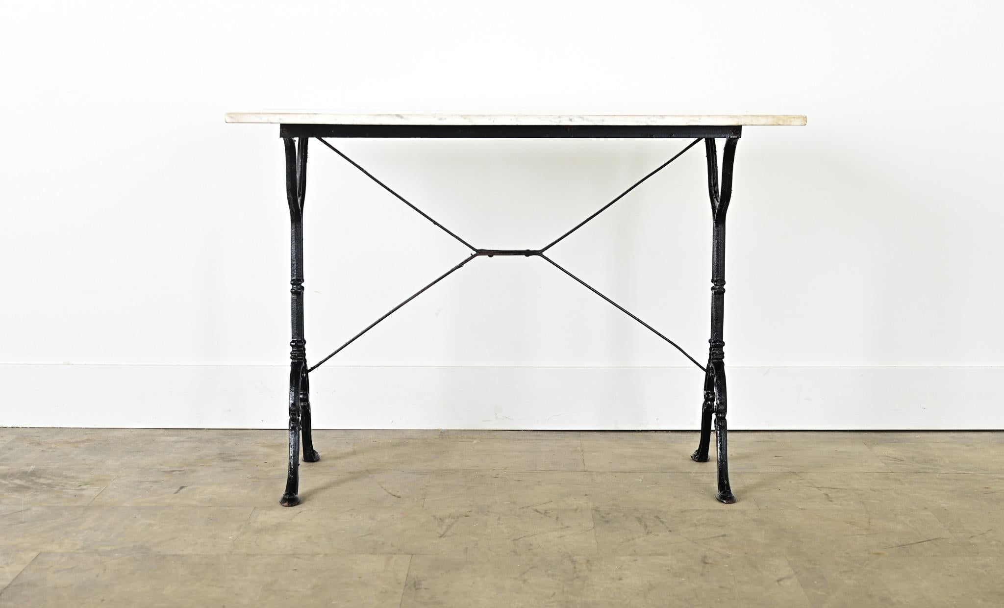 French 19th Century Iron and Marble Bistro Table (Beaux Arts) im Angebot