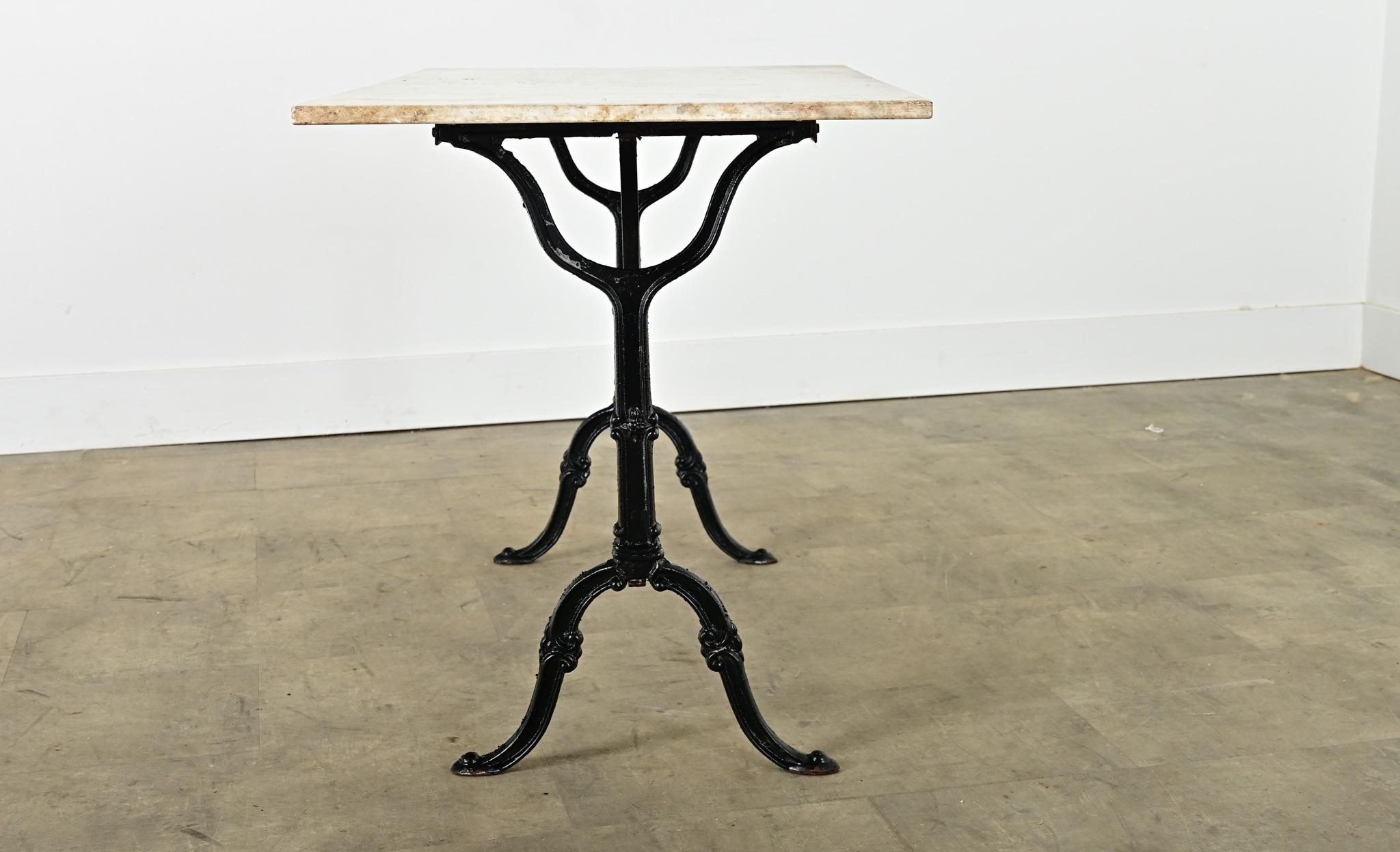 French 19th Century Iron and Marble Bistro Table im Zustand „Gut“ im Angebot in Baton Rouge, LA
