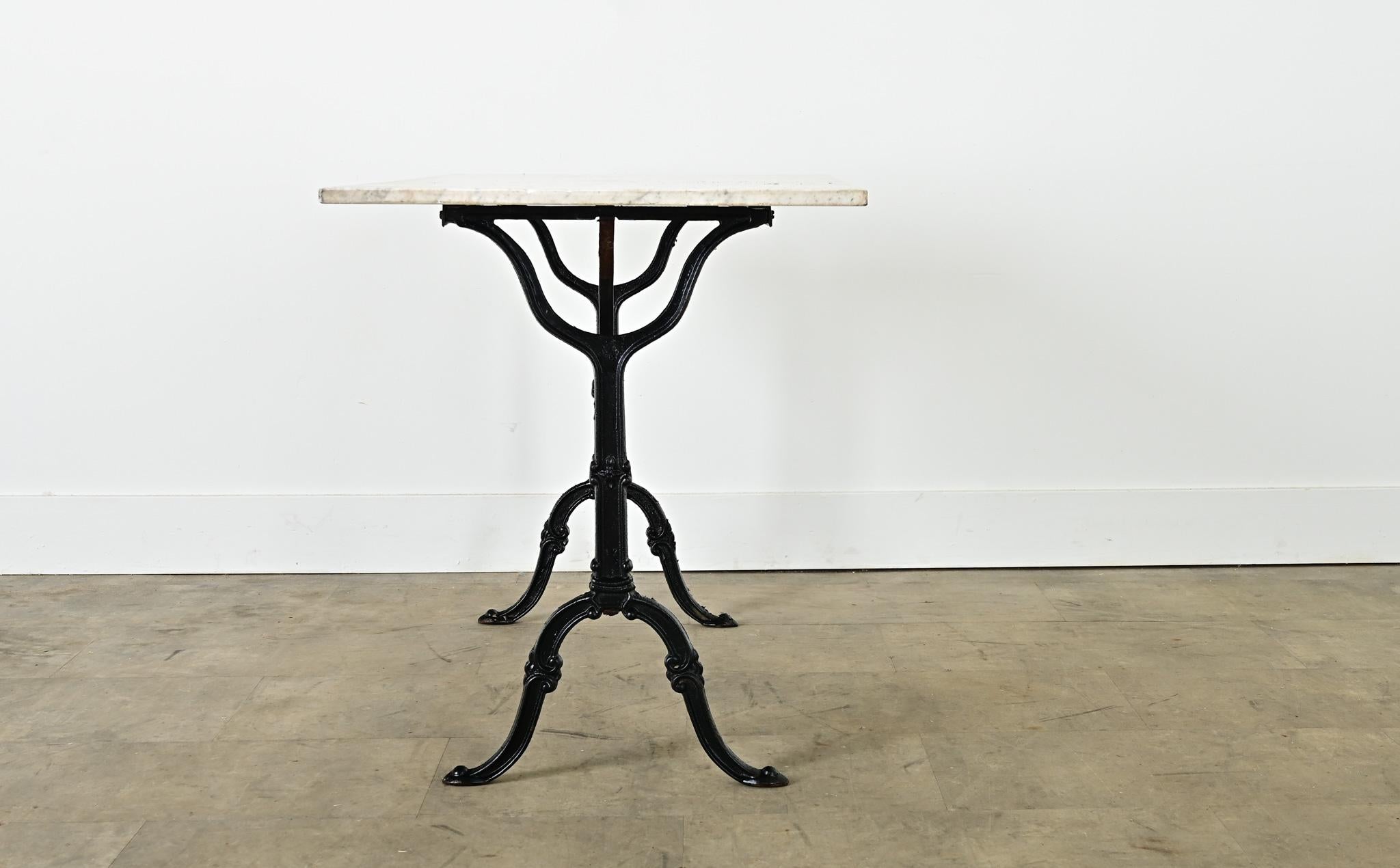 French 19th Century Iron and Marble Bistro Table im Angebot 1