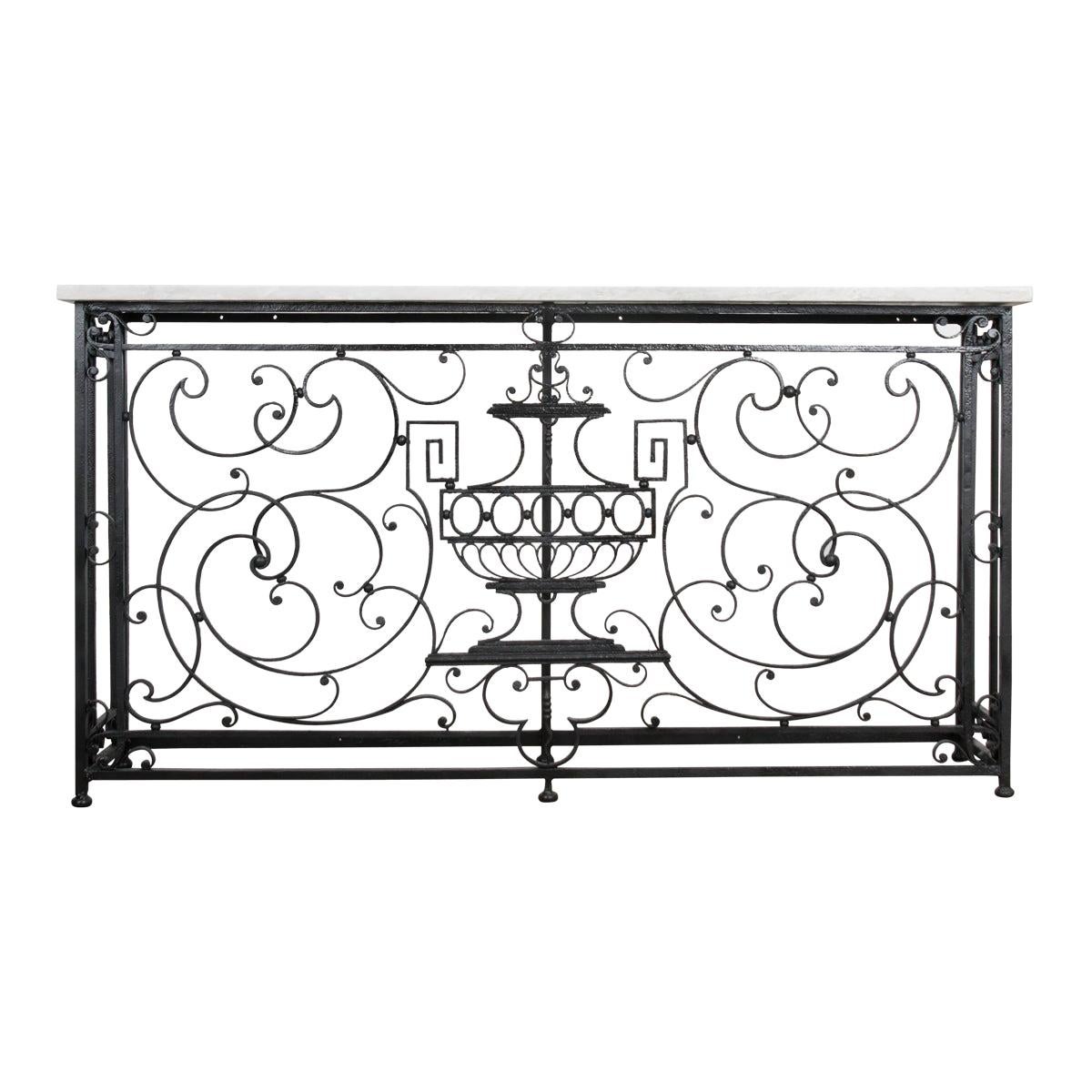 French 19th Century Iron Console Table