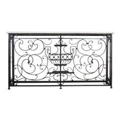 Antique French 19th Century Iron Console Table