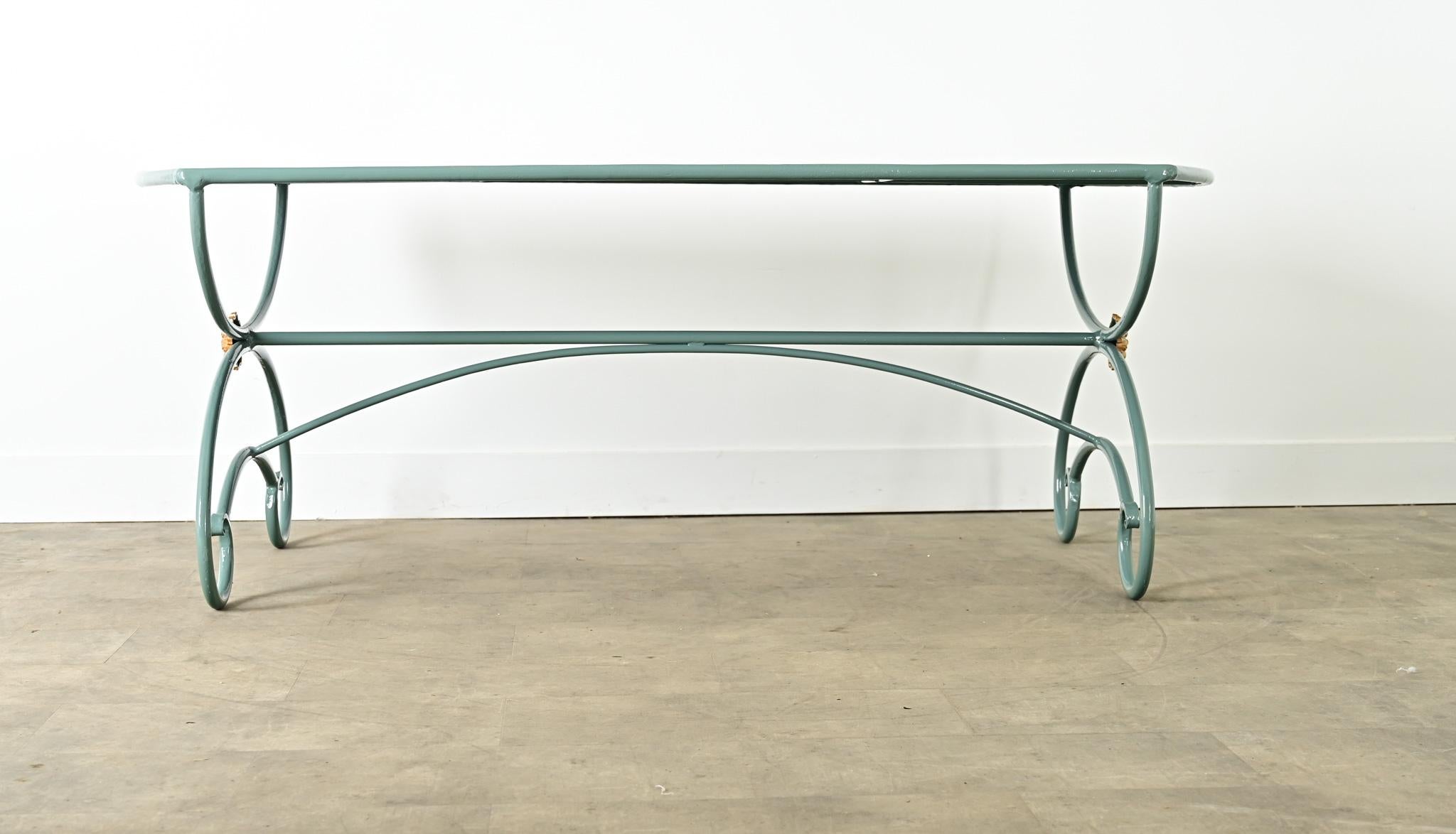 French 19th Century Iron Dining Table in New Powdercoat en vente 2