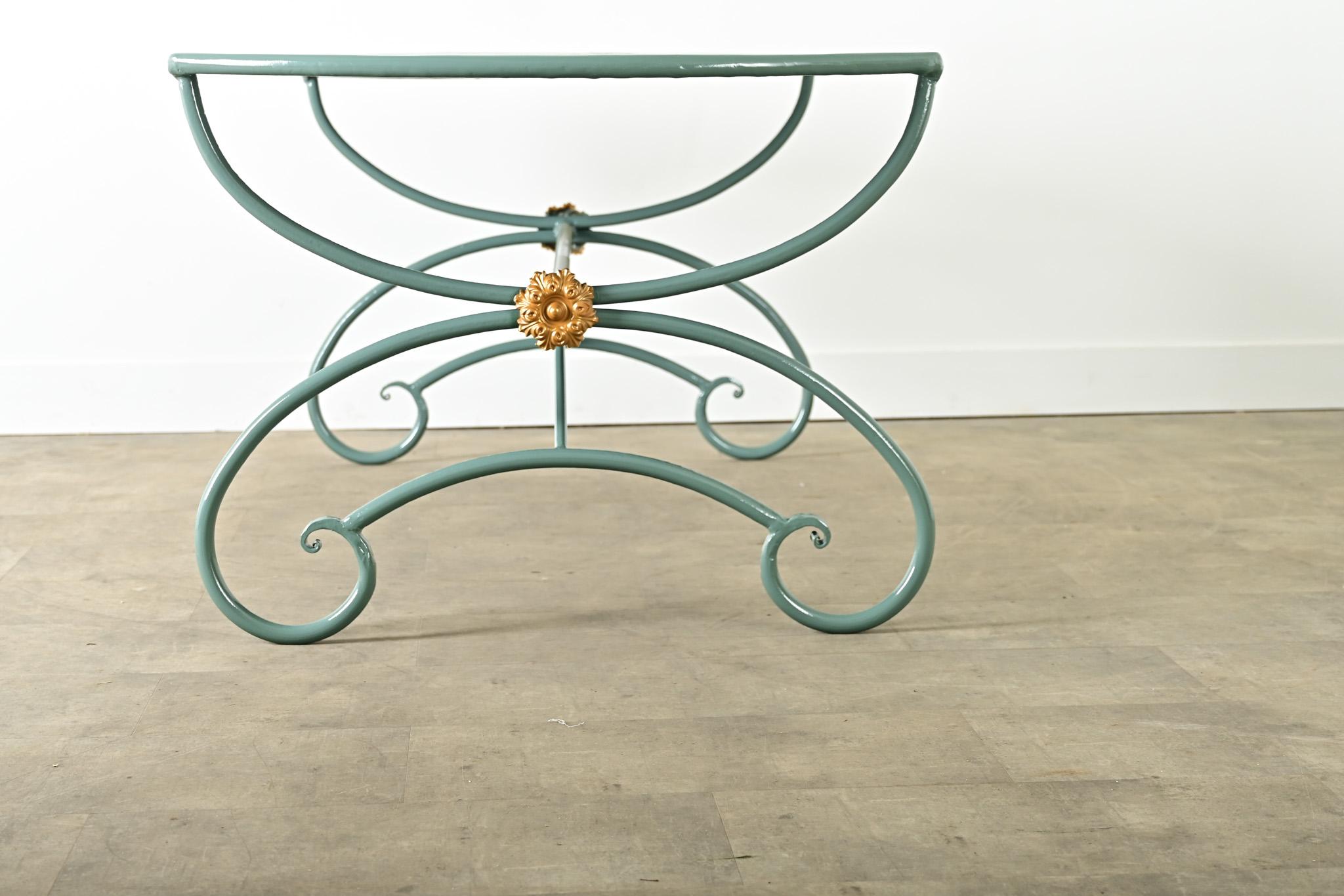 French 19th Century Iron Dining Table in New Powdercoat en vente 3