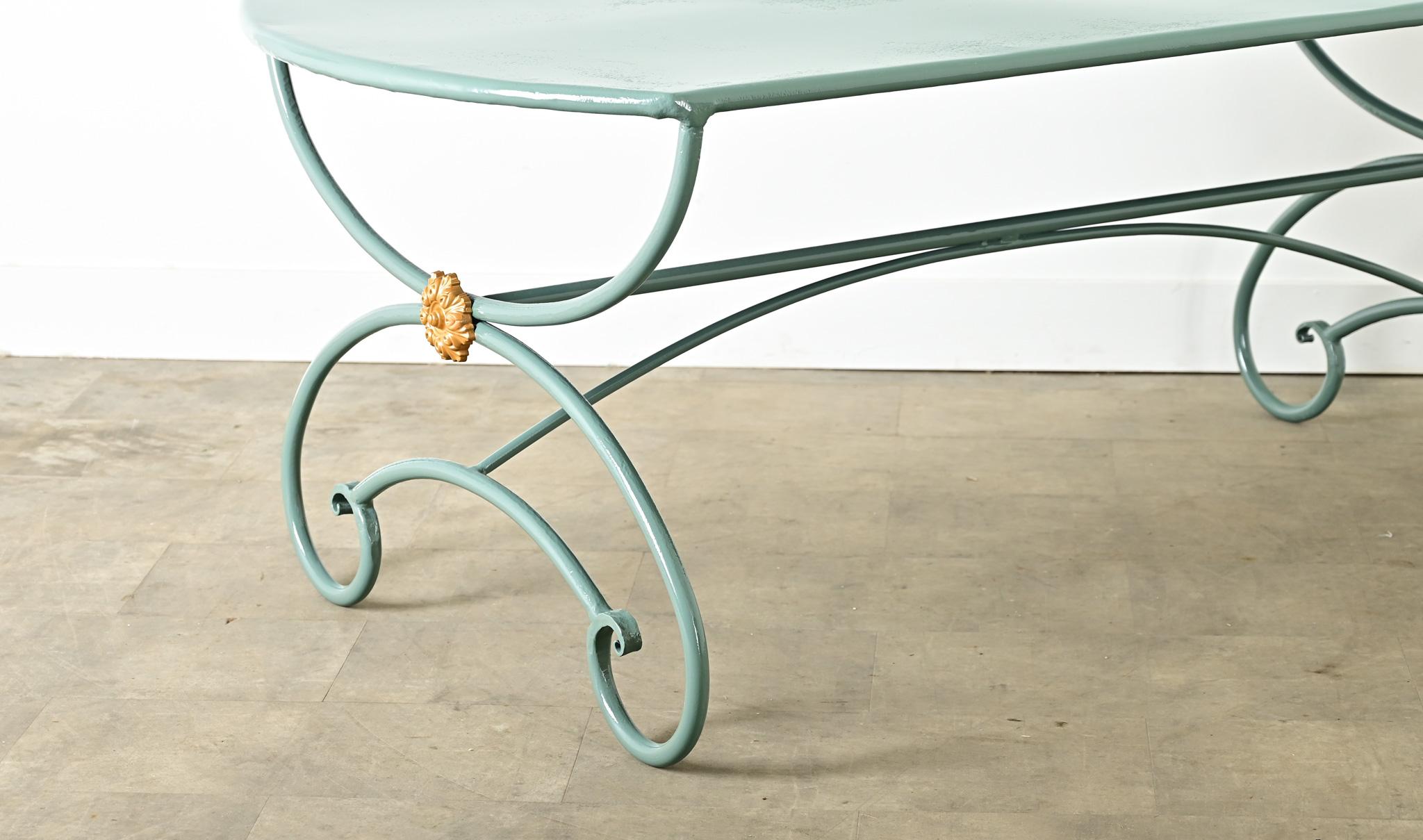 French 19th Century Iron Dining Table in New Powdercoat Bon état - En vente à Baton Rouge, LA
