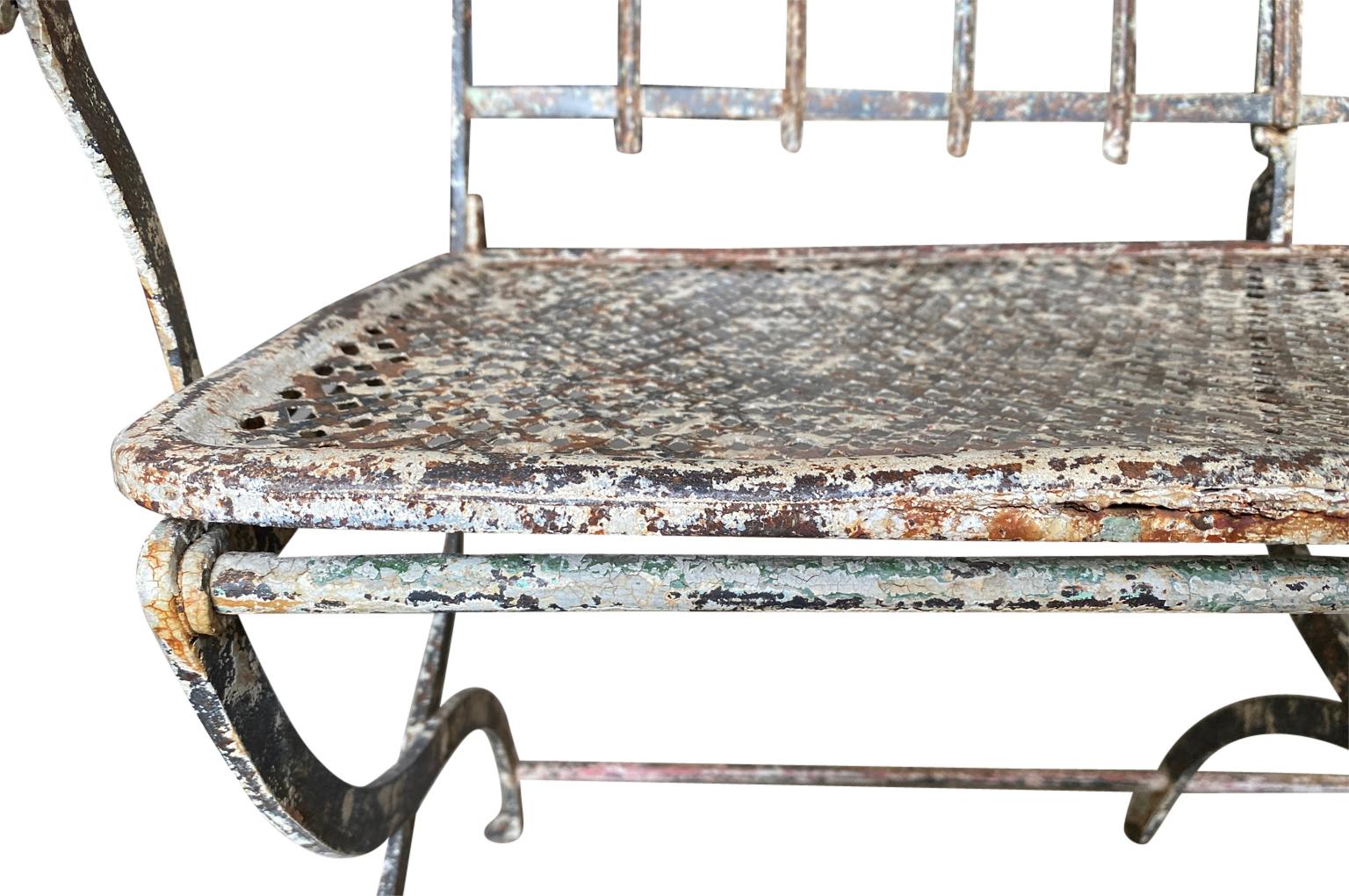 French, 19th Century, Iron Garden Bench For Sale 7