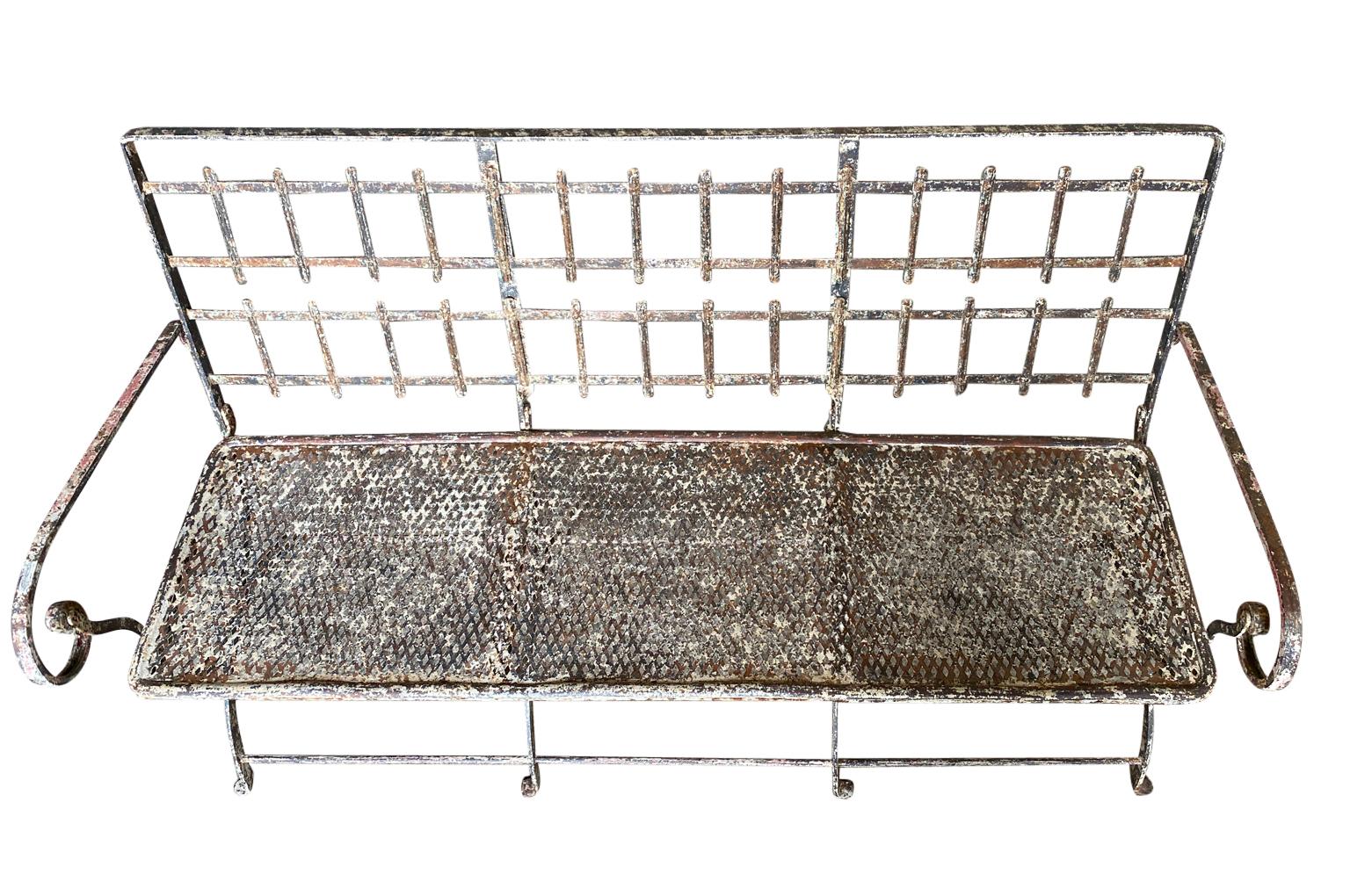 French, 19th Century, Iron Garden Bench For Sale 9