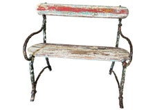 French 19th Century Iron Garden Bench