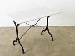 French 19th Century Iron & Marble Bistro Table