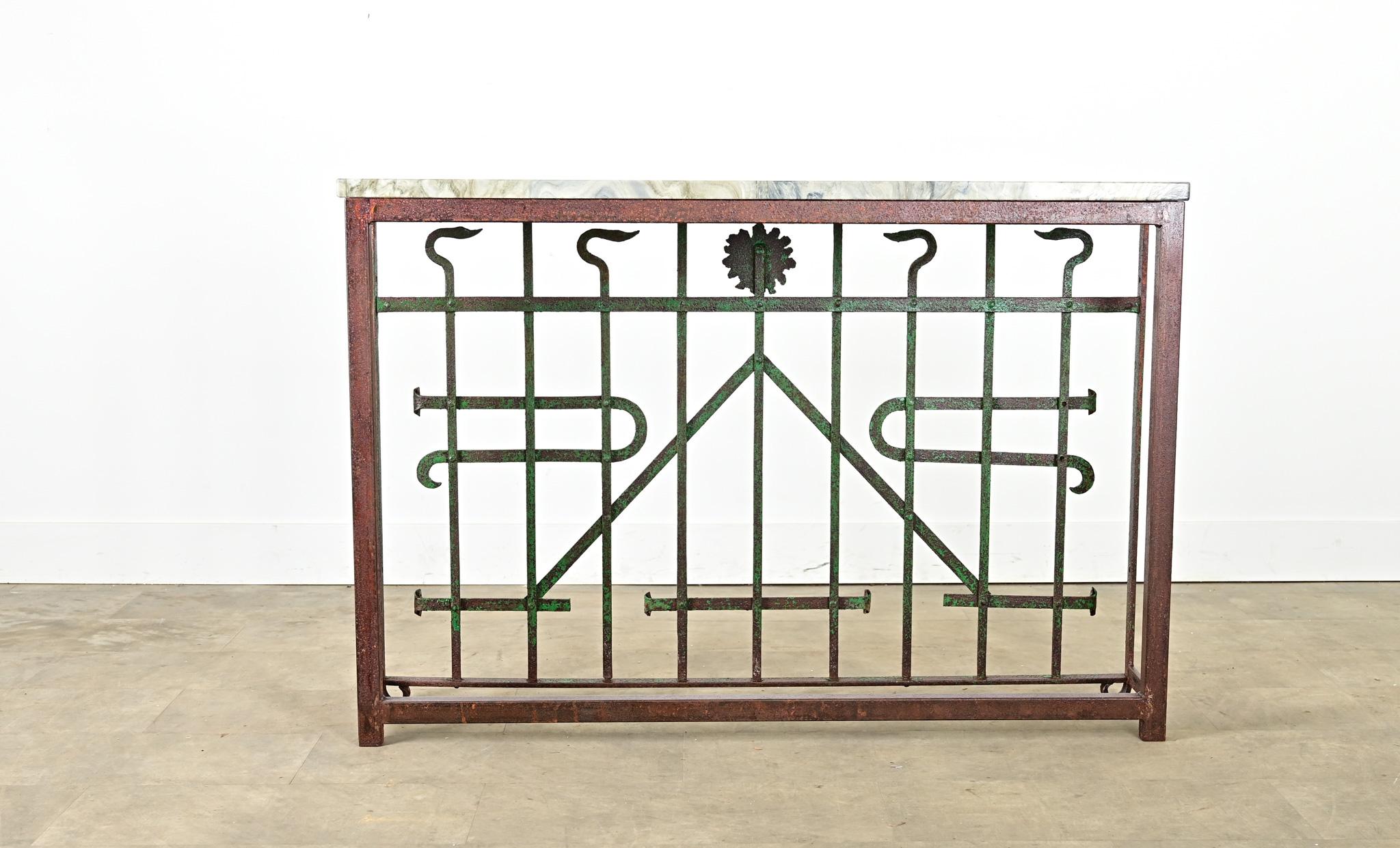 French 19th Century Iron Railing Console For Sale 6
