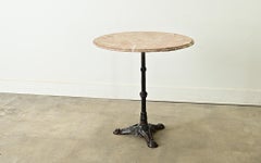 French 19th Century Iron & Stone Bistro Table