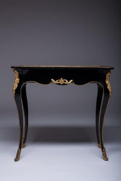 French 19th Century Japanese Lacquer Bureau Plat in Napoleon III Style