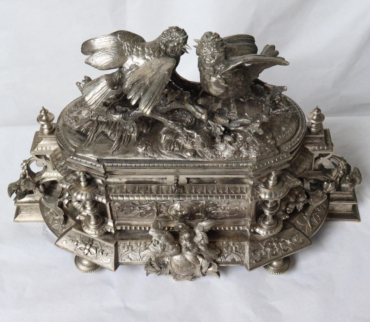 French 19th Century Jewelry Casket by Alphonse Giroux et Cie Paris & J.Moigniez In Good Condition In Saint-Ouen, FR