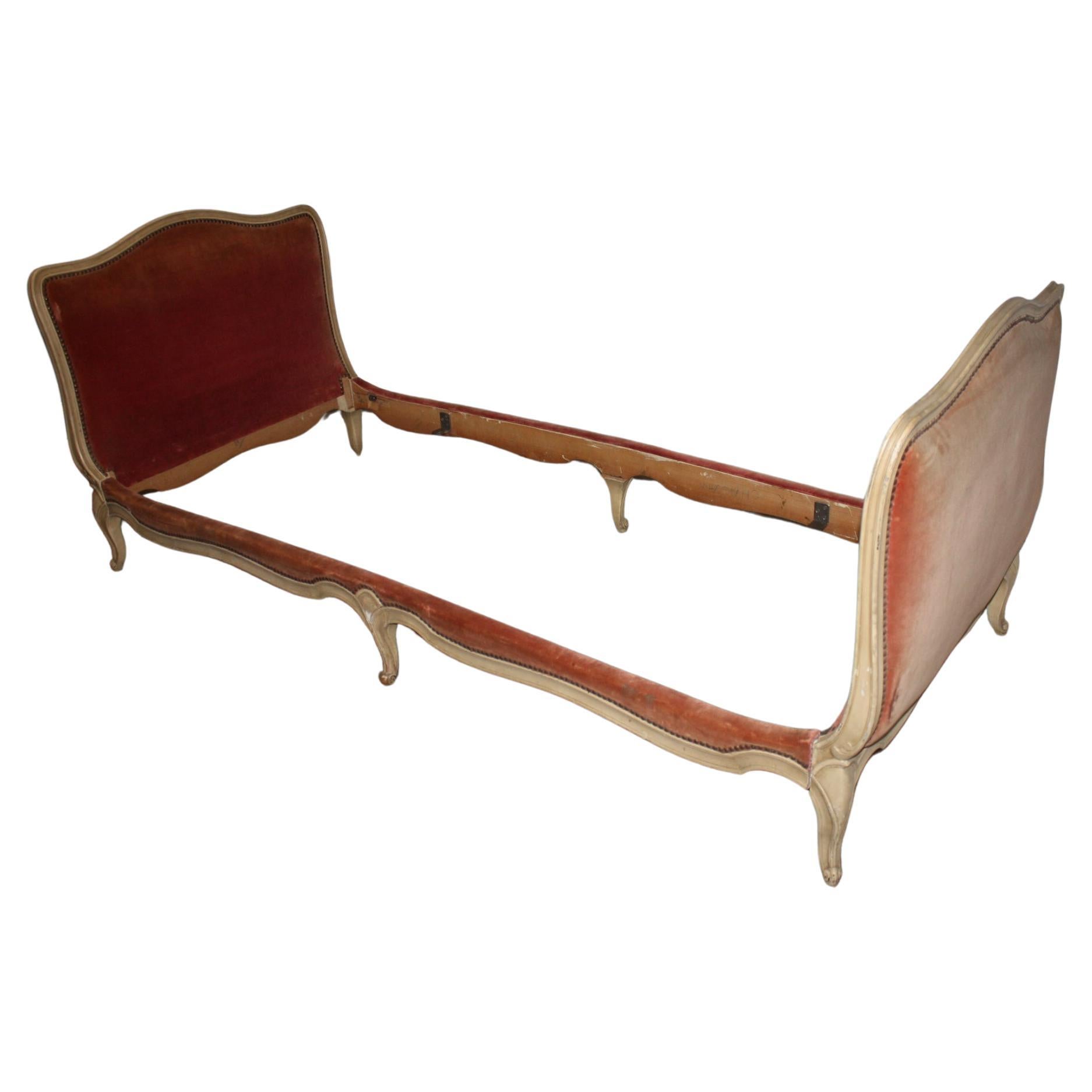 Wood French 19th Century Lacquered Frame bed For Sale