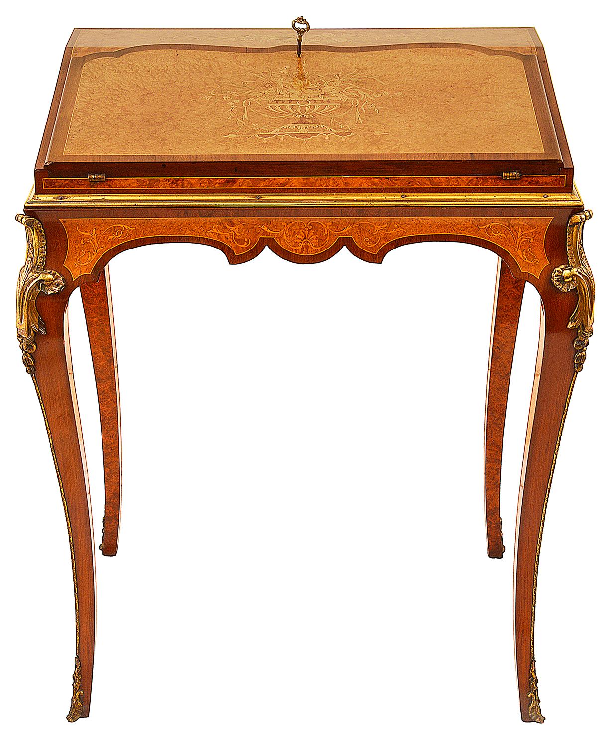 Veneer French 19th Century Ladies Writing Desk For Sale