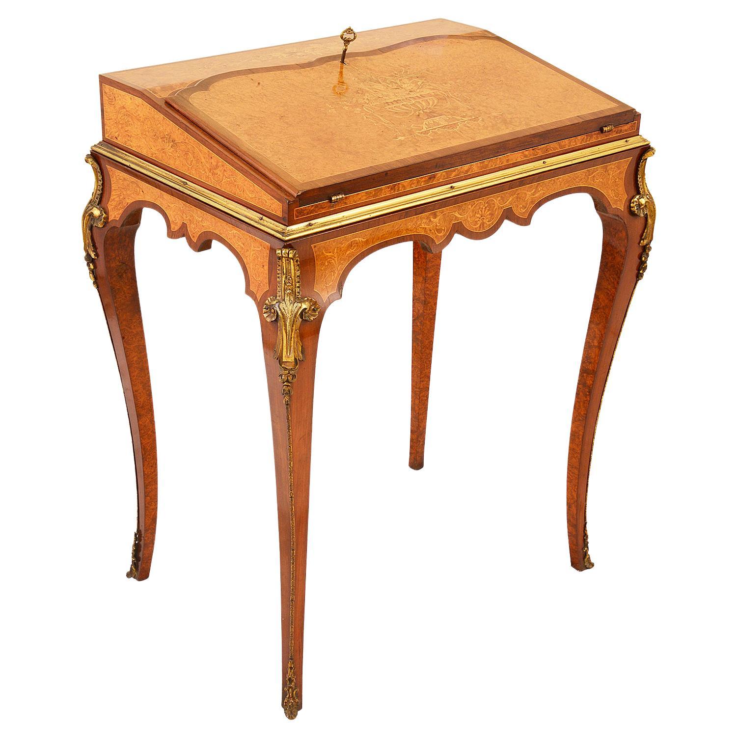 French 19th Century Ladies Writing Desk For Sale