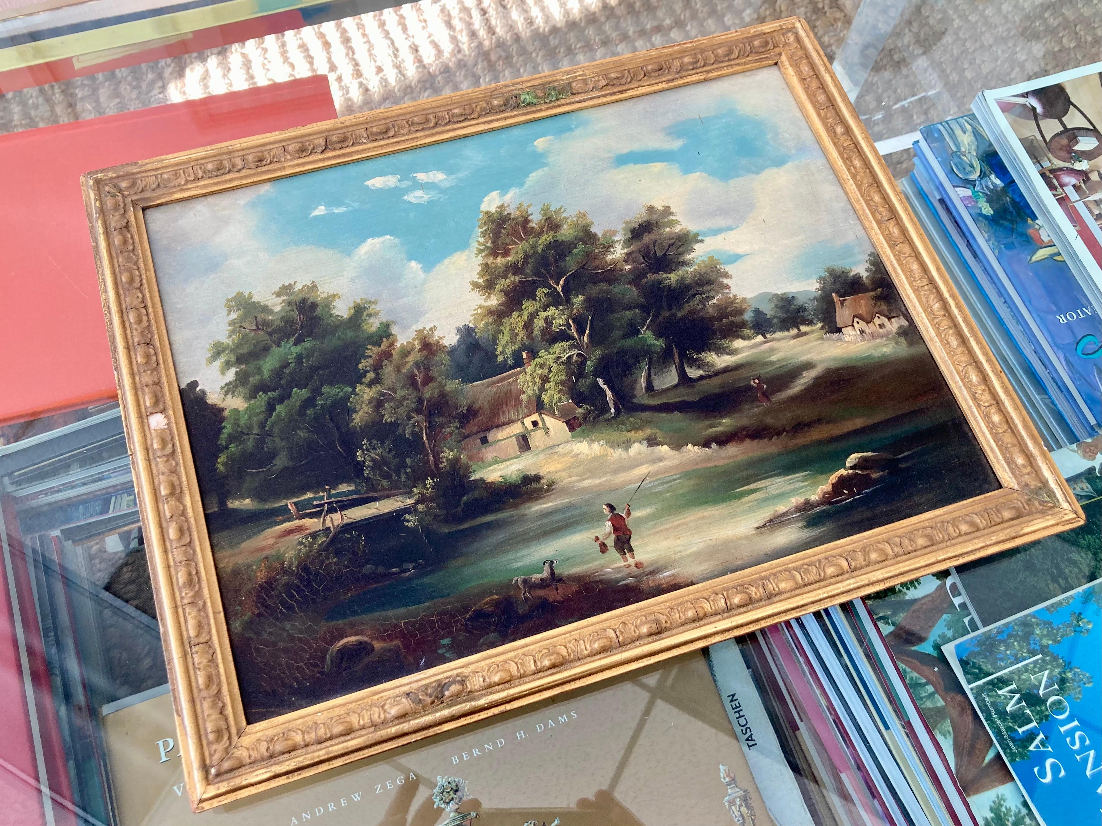 French Provincial French 19th Century Landscape Painting For Sale