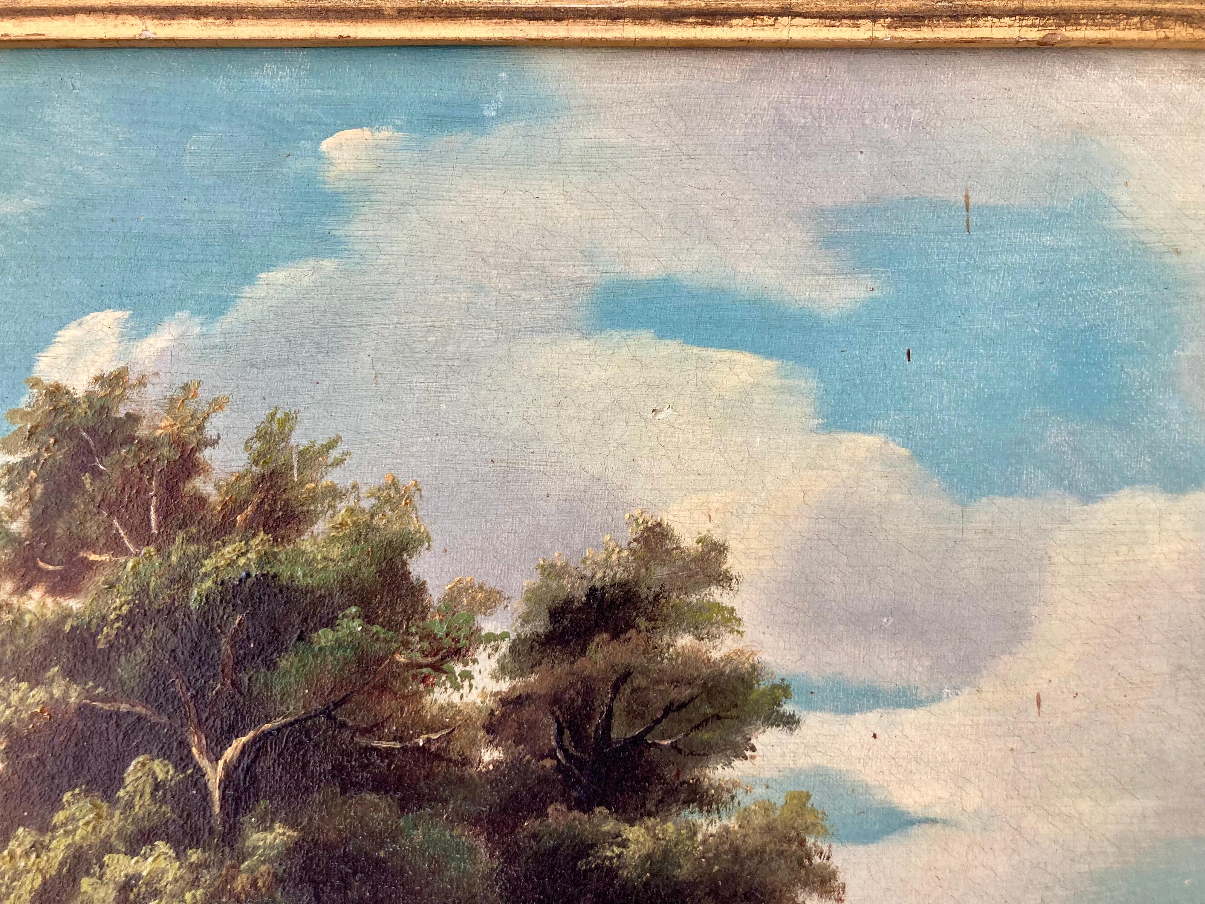 French 19th Century Landscape Painting In Good Condition For Sale In Los Angeles, CA