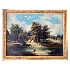 Französisches Landschaftsgemälde des 19. Jahrhunderts