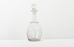 French 19th Century Large Calvados Decanter with Ball Finial