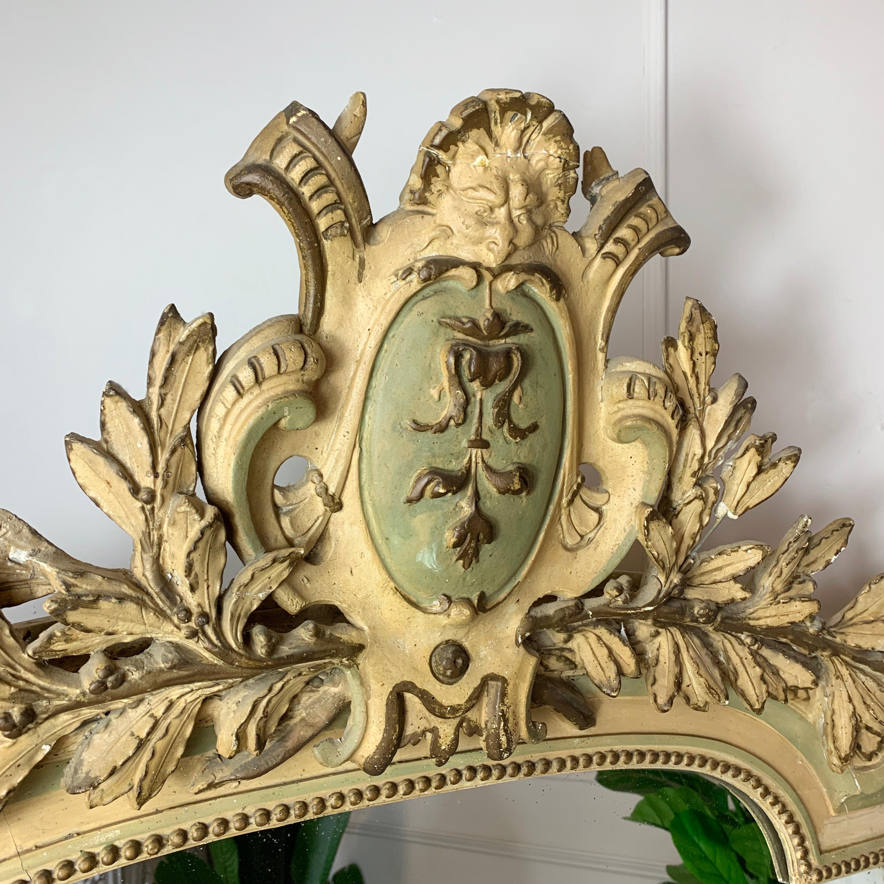 Französisch 19. Jahrhundert große Crested Gold Chateau-Spiegel im Zustand „Gut“ im Angebot in Hastings, GB