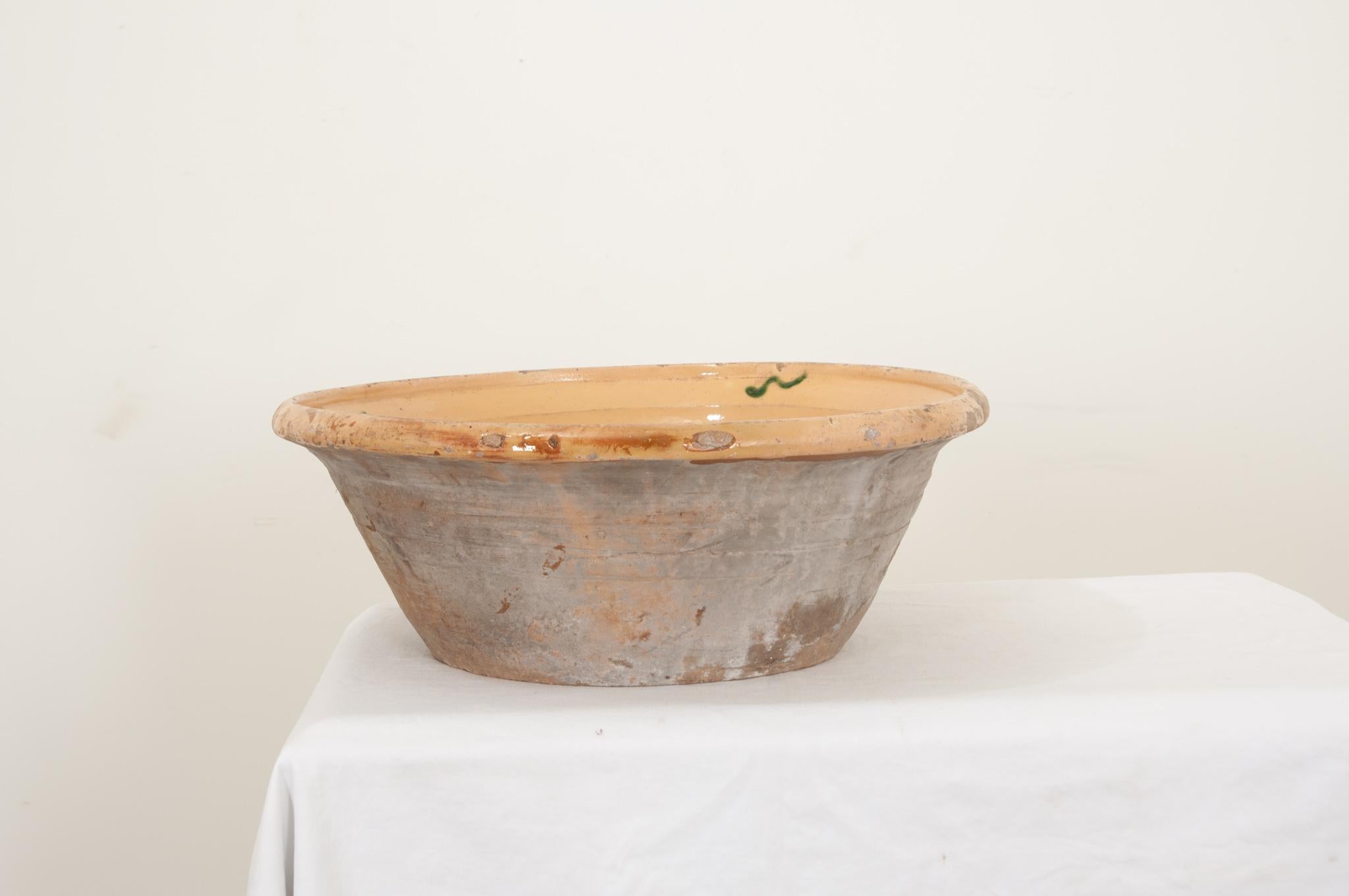 Other French 19th Century Large Glazed Mixing Bowl For Sale