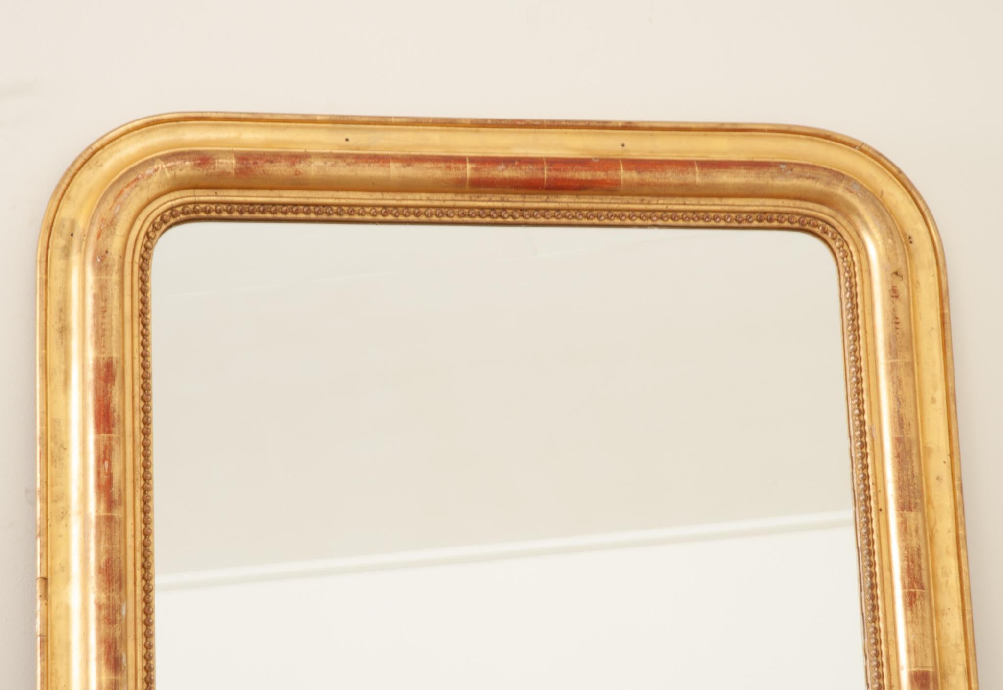 French 19th Century Large Louis Philippe Gold Gilt Mirror 1