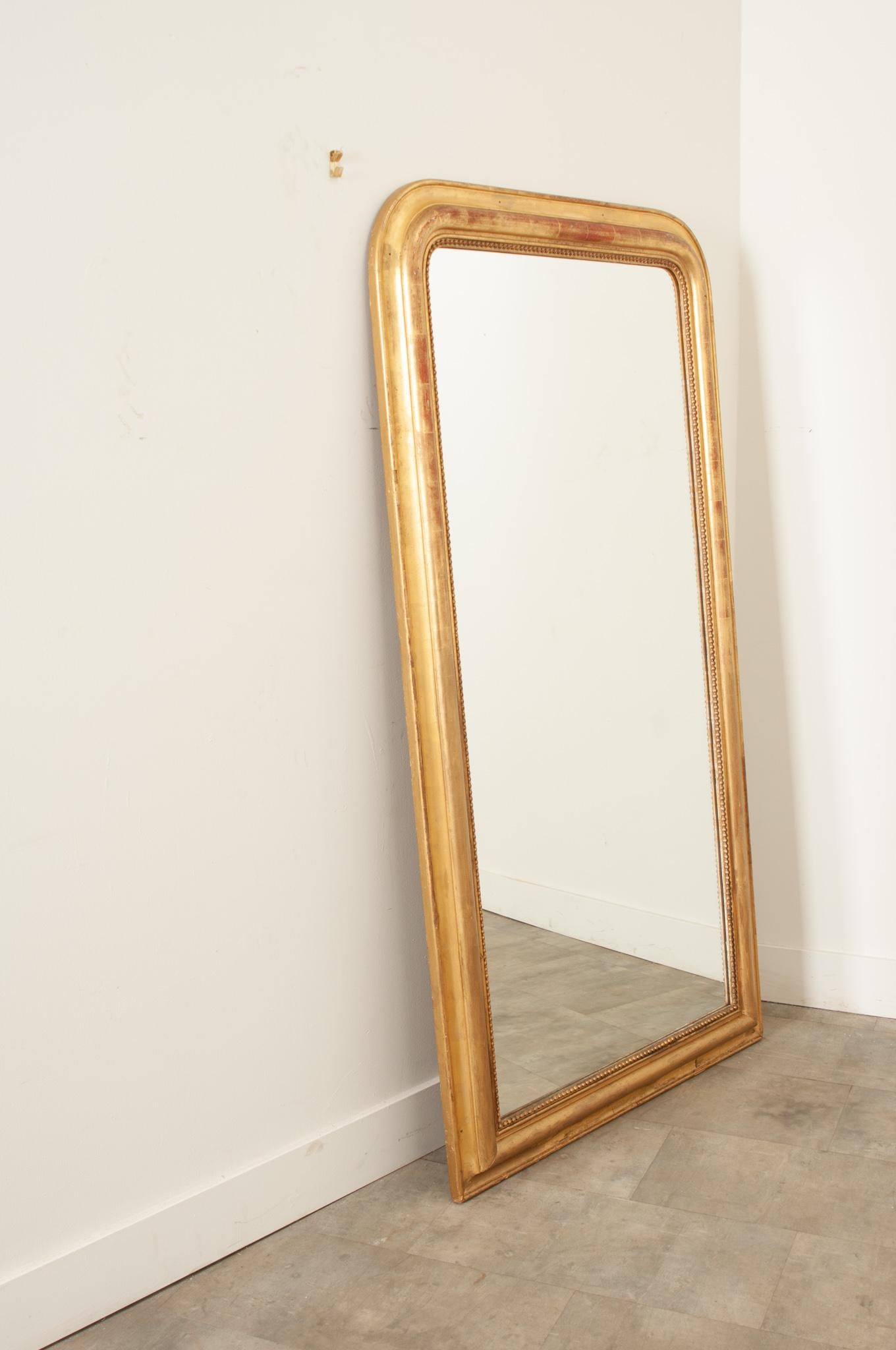 French 19th Century Large Louis Philippe Gold Gilt Mirror 4