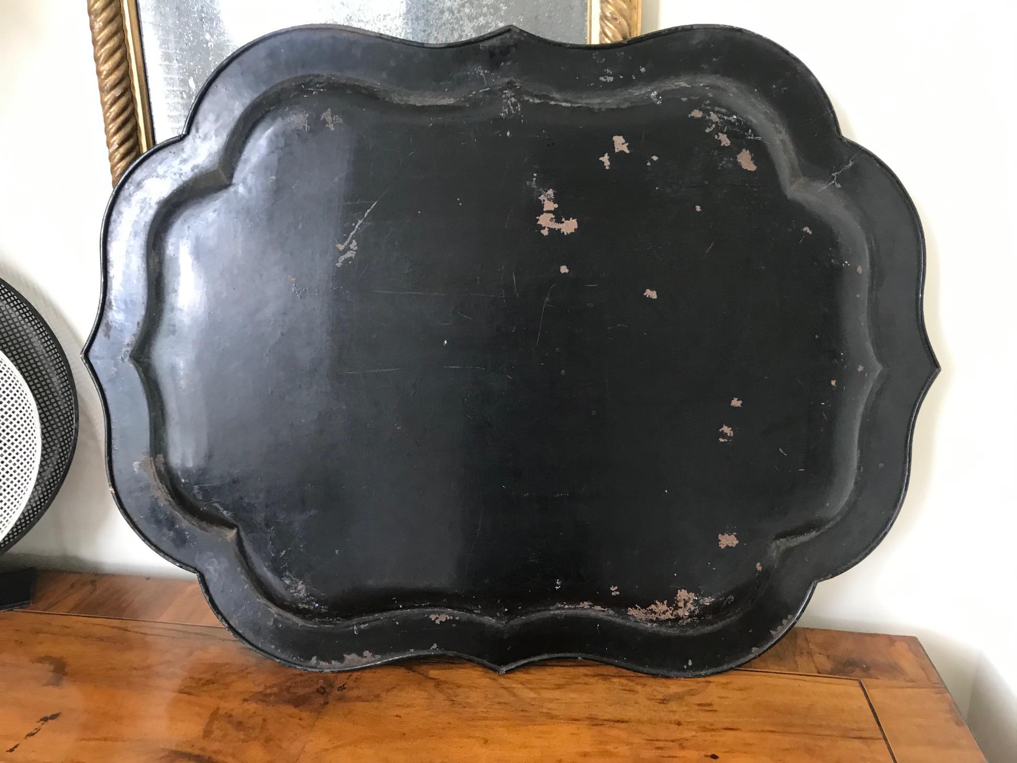 French 19th Century Large Tole Tray For Sale 8