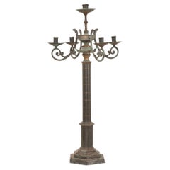 French 19th Century Large Toleware Candelabra
