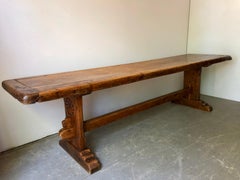 French 19th Century Large Trestle Table