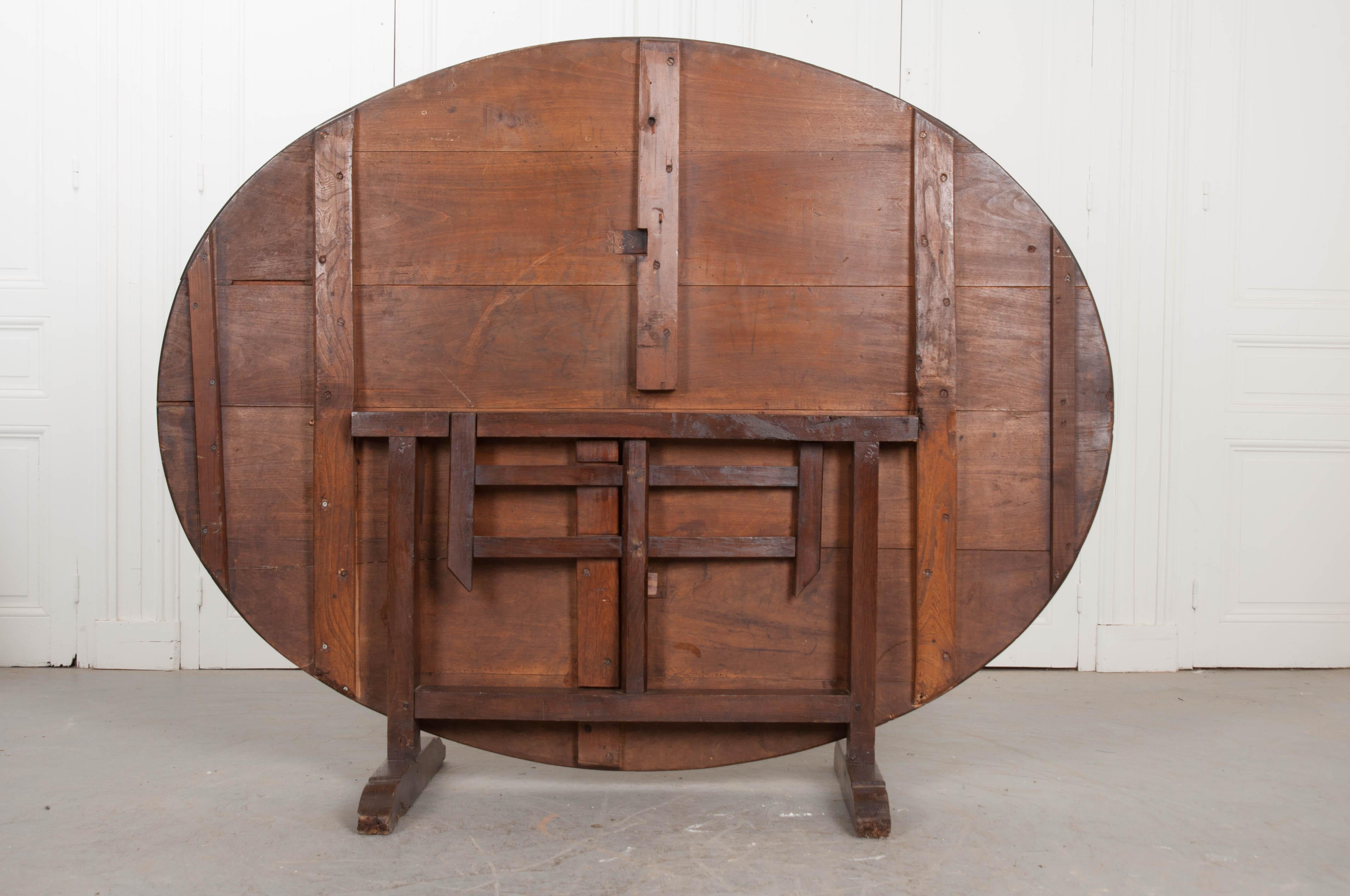 French 19th Century Large Walnut Wine Tasting Table 5