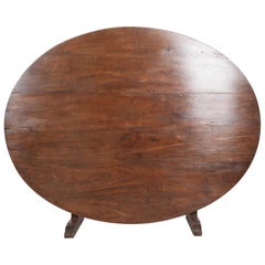 French 19th Century Large Walnut Wine Tasting Table