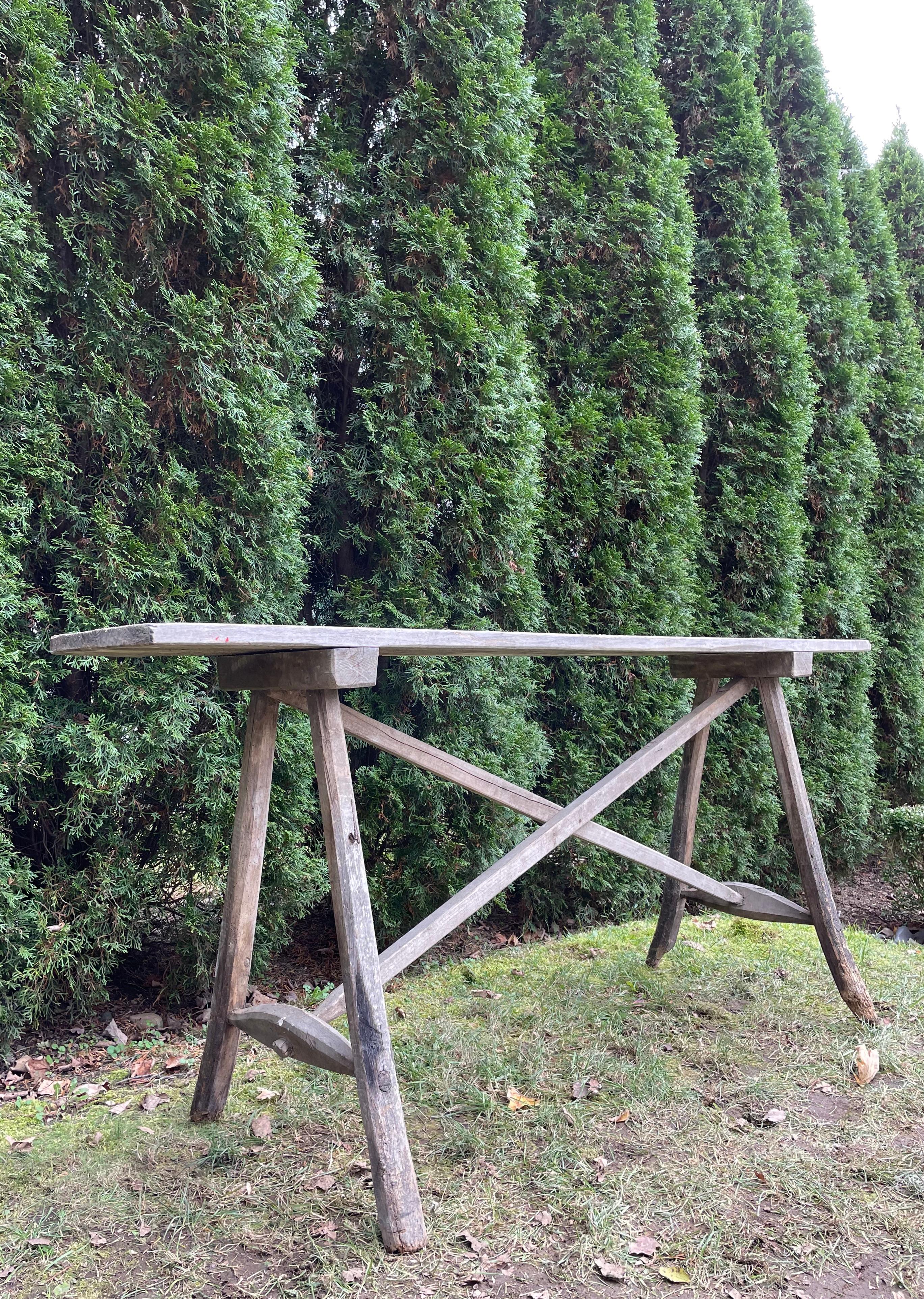 French 19th Century Lavandiere Console Table In Good Condition In Woodbury, CT