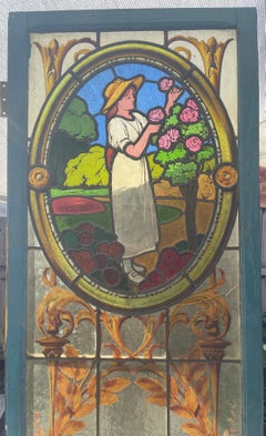 French 19th Century Leaded Stained Glass Window