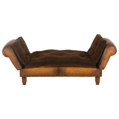 French 19th Century Leather Day Bed