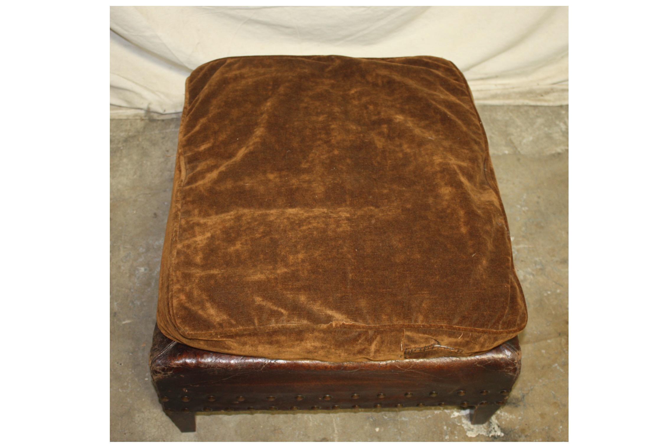 French 19th Century Leather Stool 7