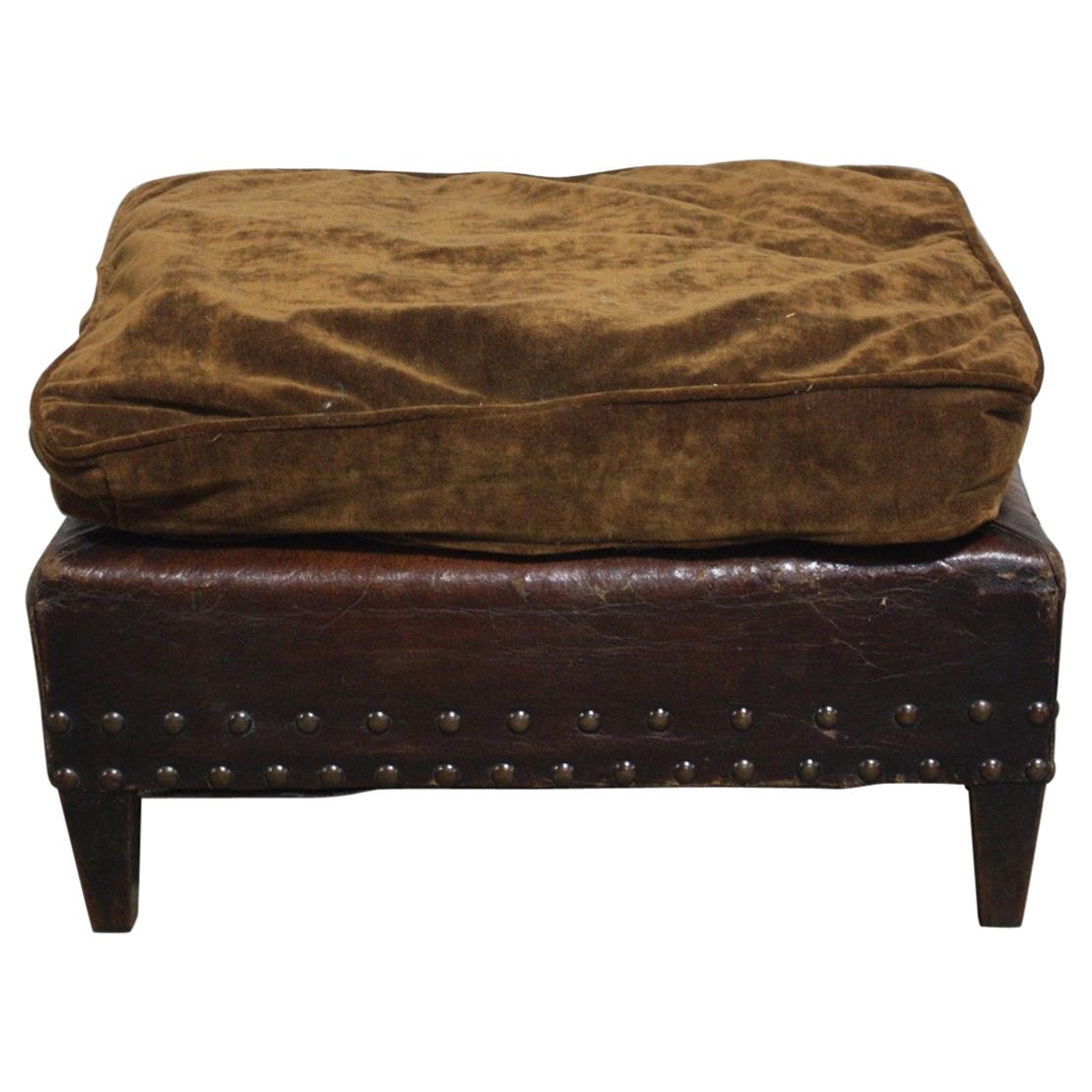 French 19th Century Leather Stool