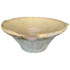 French 19th Century Lemon Yellow Glazed Bowl