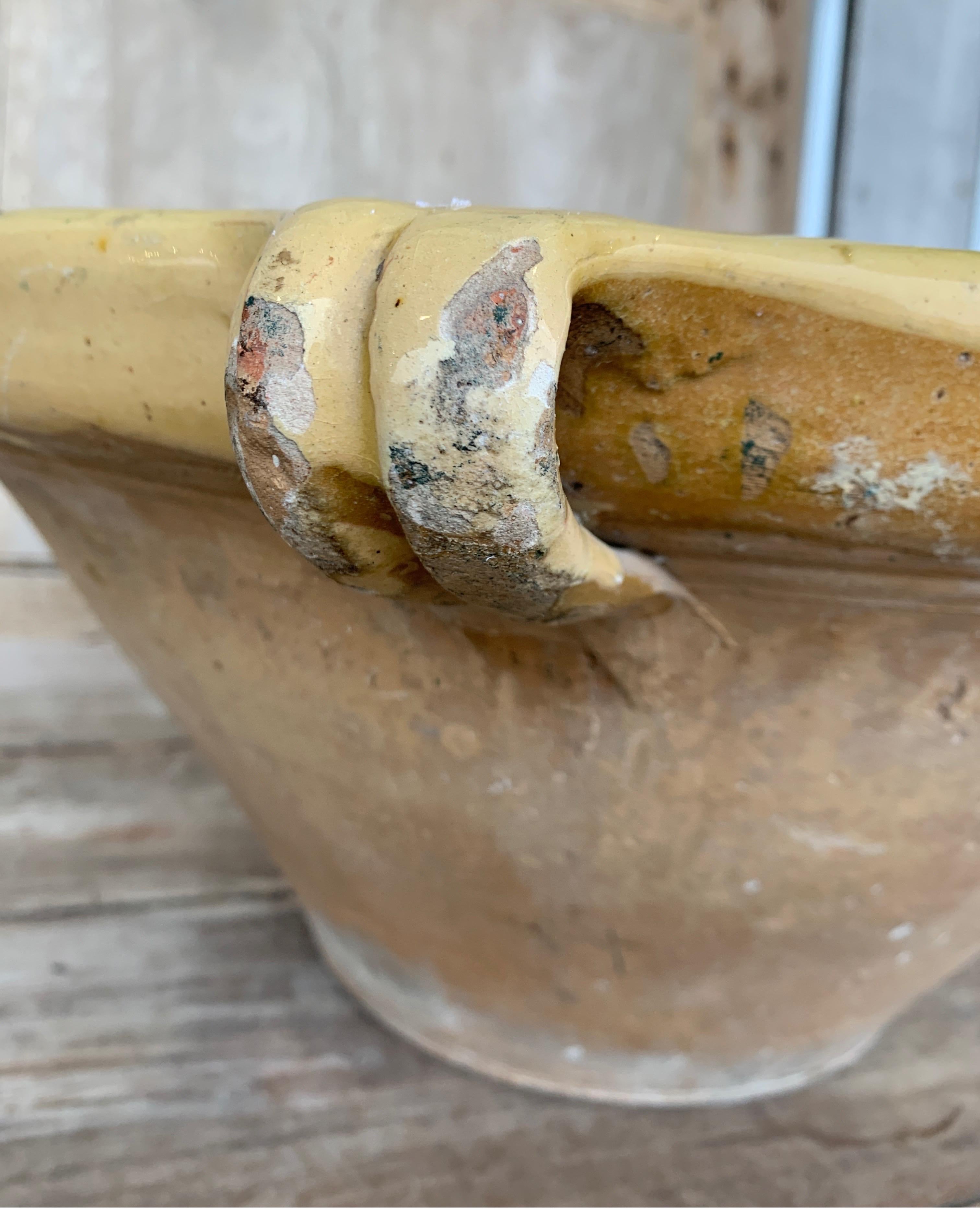 French 19th Century Lemon Yellow Glazed Terracotta Bowl 7