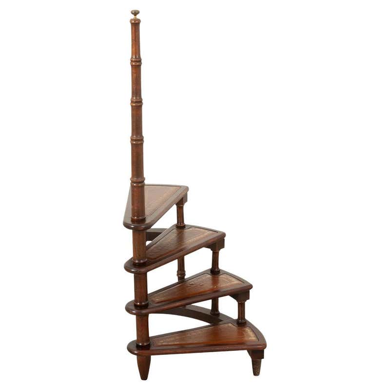 Spiral Library Steps at 1stDibs