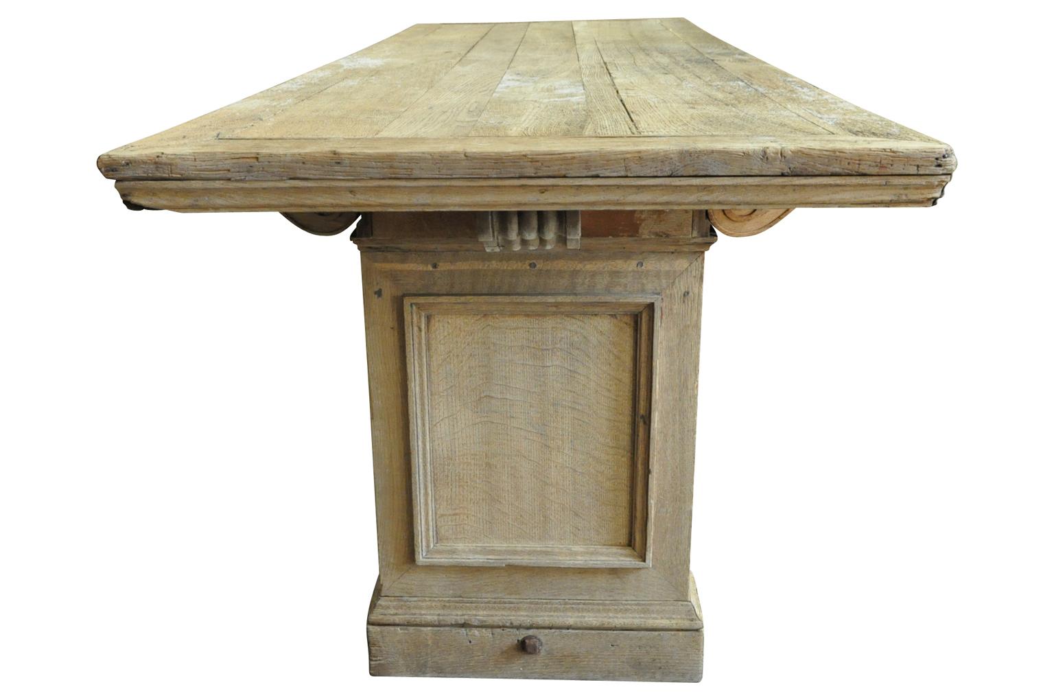 Oak French 19th Century Library Table