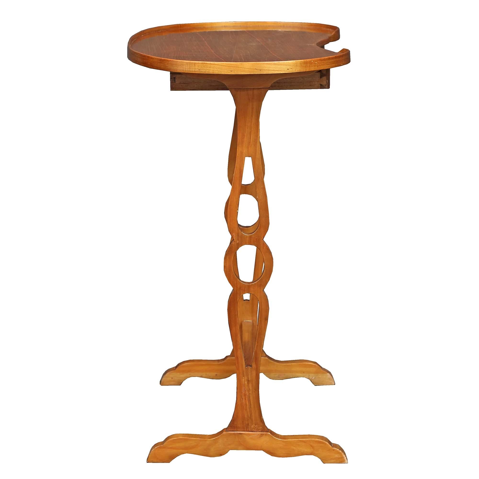 French 19th Century Light Cherry, Kidney Shaped Table For Sale 2