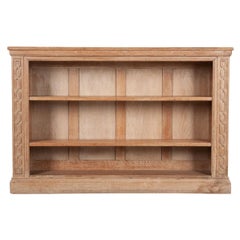 French 19th Century Lime Washed Oak Bookcase