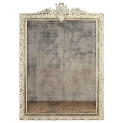 Antique French, 19th Century, Lion Crest Mirror