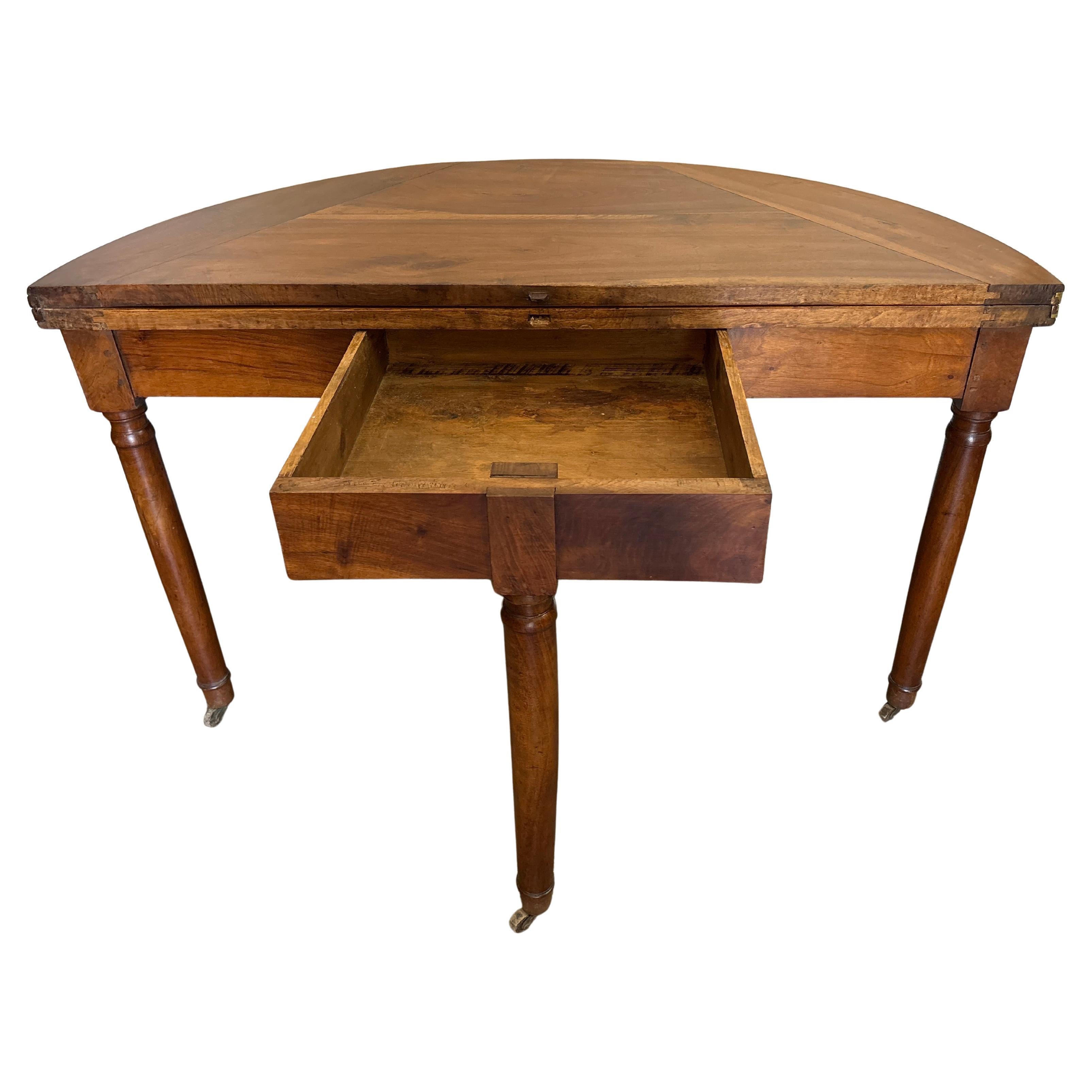 Table 1/2 lune ou table ronde Louis Philippe du 19ème siècle en vente 4